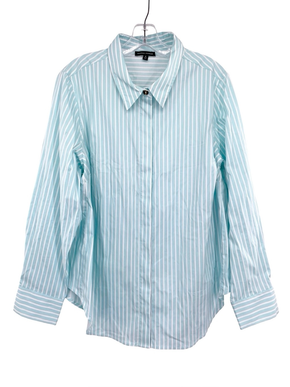 Universal Standard The Artist Poplin Shirt
Stripe Button Front Cotton